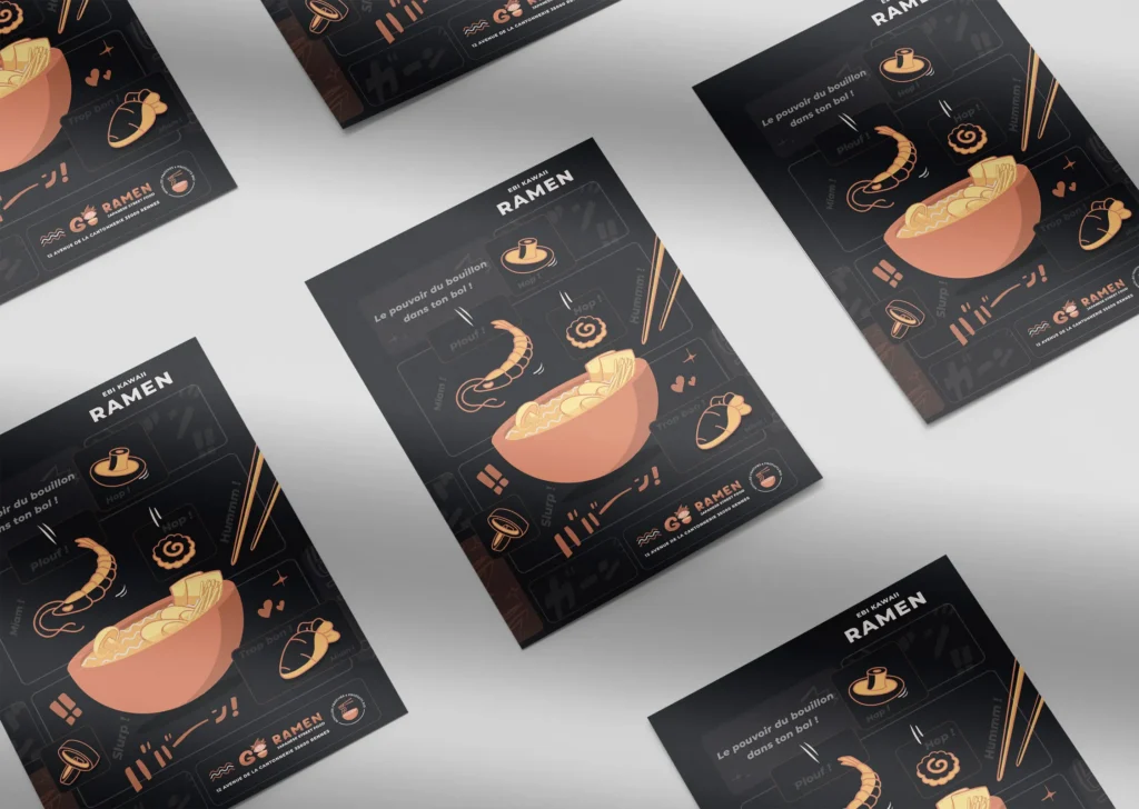 Image d'une affiche de communication pour le restaurant Go Ramen